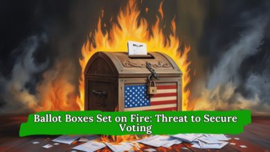 ballot boxes set on fire