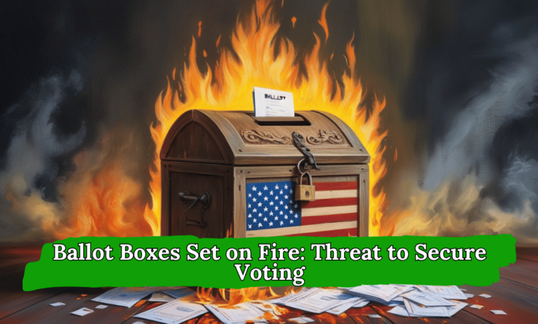 ballot boxes set on fire